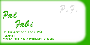 pal fabi business card
